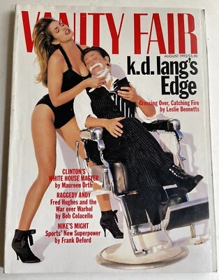Vanity Fair August 1993 KD Lang Cindy Crawford Anna Nicole Smith Jason Priestly - Image 1 of 4