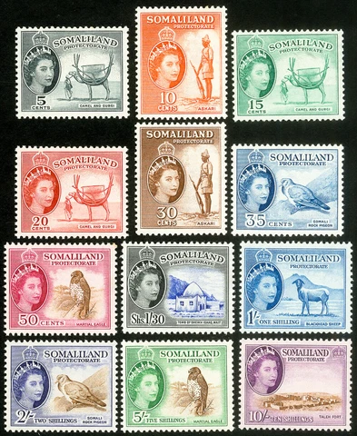 Somaliland Stamps # 128-39 MVLH VF Scott Value $139.15 Cover