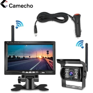 Kabellos Rückfahrkamera mit 7" Monitor Video Funk Nachtsicht Kit für RV LKW DE - Bild 1 von 12