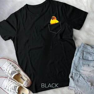 Cute Parrot Sun Conure Gift Pocket Sun Conure T-Shirt Unisex T-shirt - Picture 1 of 12