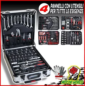 VALIGIA CASSETTA ATTREZZI DA LAVORO KIT UTENSILI + OMAGGI COMPLETA DI TROLLEY - Foto 1 di 6