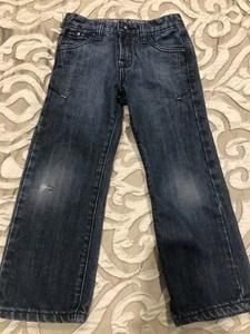 DKNY Jeans Blue Denim Stone Wash Boys Size 5 Adjustable Waist - Picture 1 of 5