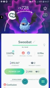 Pokémon Swoobat ( Woobat Evolution ) GO - Bild 1 von 2