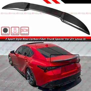 For 2021-2025 Lexus IS300 IS350 F Sport JDM Real Carbon Fiber Trunk Spoiler Wing - Picture 1 of 7