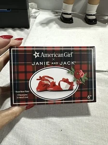 American Girl x Janie and Jack Rose Bow Flats Shoes for 18" Doll NEW in Box - Picture 1 of 2