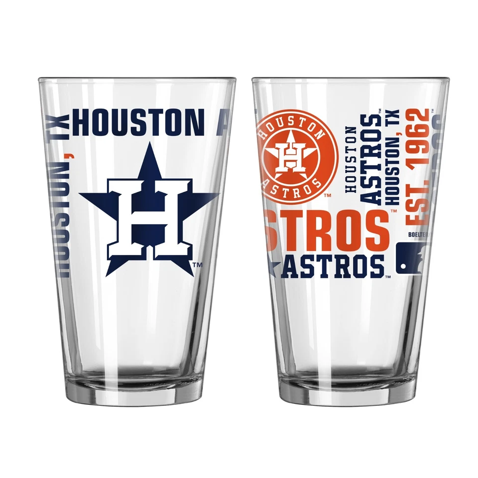 Houston Astros Boelter MLB Spirit 16oz Pint Glass (1) - Image 1 of 1