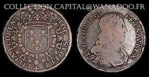 Jeton Louis XIV Le Grand Le Roi Soleil vers 1650 F12549 cuivre - Picture 1 of 1