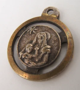 VINTAGE TERRA CATACOMBE ROMA ITALIEN RELIQUIE MEDAILLE ANHÄNGER CHARM KATHOLISCH - Bild 1 von 3