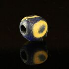 Ancient glass beads: genuine ancient Hellenistic glass eye bead, 3-1 century BCE