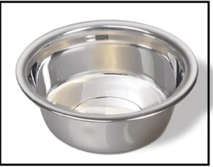 Piatto ciotola acqua cibo o bevande standard ACCIAIO INOX cane cucciolo gatto - Foto 1 di 4