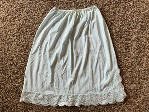 Vintage Vassarette By Munsingwear Slip Baby Azul Talla A Grande Usado en Excelente Condición - Imagen 1 de 13
