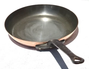 Vintage 11inch French Copper Frying Pan Made in France Tin Lining 2mm 4.4lbs π - Picture 1 of 20