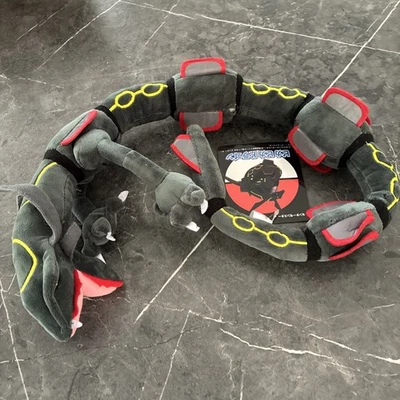 SHINY RAYQUAZA Black 2018 POKÉMON CENTER - DRAGON POSEABLE FLEXIBLE PLUSH NEW - Image 1 of 3