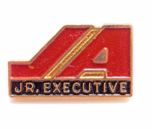 Junior Achievement Jr Executive Lapel Pin Red JA Logo Enamel Vintage Badge - Picture 1 of 6