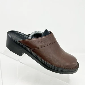 Josef Seibel Women's Brown Leather Slip On Mules Clogs Size 38 Casual Shoes - Picture 1 of 13