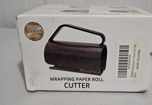 Paquete de 2 cortadores de rollos de papel de envolver con mango deslizante fácil soporte para envoltura de regalo - Imagen 1 de 3