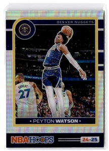 2024-25 Hoops Peyton Watson #73 Premium Prizms Silver Denver Nuggets - Picture 1 of 2