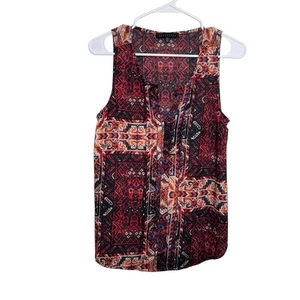Sanctuary Blouse Women's Medium V-Neck Ruffle Sleeveless Tank Top Shirt - Picture 1 of 8