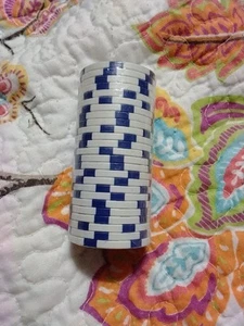 25 Stück White Blue Serie 12,5 Gramm nicht lautende leere Pokerchips - Bild 1 von 4