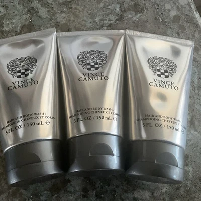 Three Vince Camuto Homme lavagem de cabelo e corpo 5 oz/150 ml para homens - Imagem 1 de 2