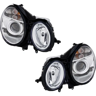 Halogen Headlight Set LH RH For 2003-2006 Mercedes Benz E320 E350 E500 E55 AMG - Image 1 of 4