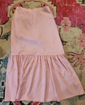 HYFVE red stripe steampunk long skirt womens S cosplay Titantic costume Rose - Image 1 of 4