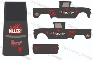 Universal serial killer white toner water slide decal For 1/64  custom diecast - Picture 1 of 1