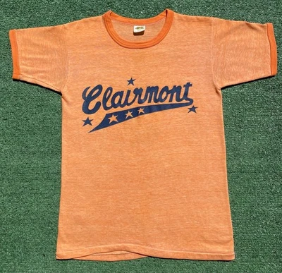 VTG 80s Russell Athletic Gold Tag Double Sided Ringer T-Shirt Girls Medium 10/12 - Image 1 of 4