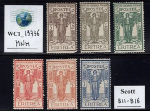 WC1_19736. ITAL.COL.:ERITREA. 1926 COLONIAL INSTITUTE set. Sc. B11-B16. MNH - Picture 1 of 1