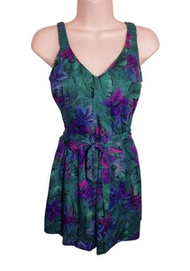 De Colección Maxine of Hollywood Mameluco Floral Traje de Baño 16 Tropical Natación Playa Crucero - Imagen 1 de 7