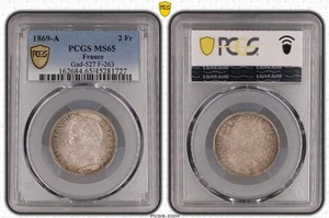 France - Napoléon III - 2 francs 1869A - PCGS MS65 - Imagen 1 de 1