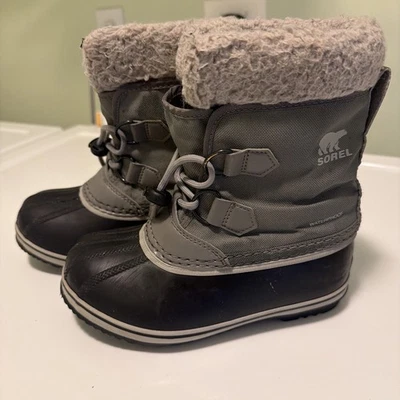 Botas de invierno Sorel Yoot PAC grises impermeables pato NC1962-053 niños pequeños talla 13 Foto 1 de 4
