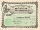 Miller & Zimmerman Hartford Connecticut Stock Certificate Scripophily Share