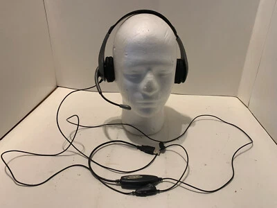 Stereo USB Headset w/ Microphone Cyber Acoustics AC-850 Computer Tested - Image 1 of 4