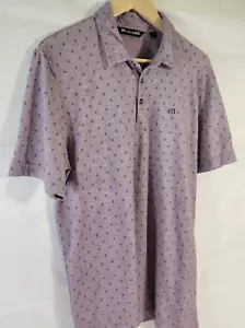 Camisa Travis Mathew Para Hombres Grande Púrpura Geométrica Polo Mission Valley Golf ~A042 - Imagen 1 de 16