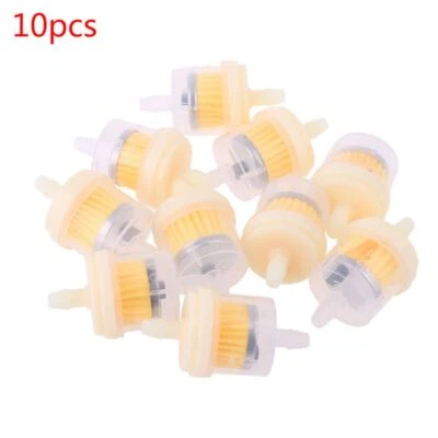 10x 4/25'' 4mm Hose Motorcycle Scooter Gasoline Filter Clear Inline Gas Fuel - Image 1 of 4
