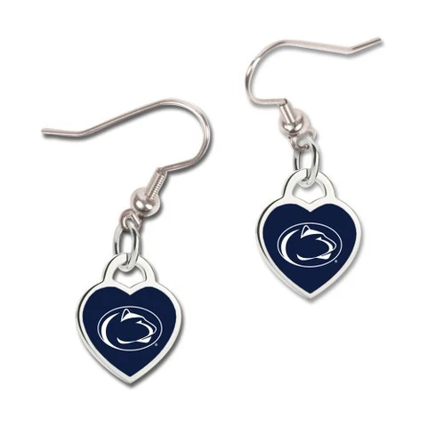 Penn State Nittany Lions Wincraft NCAA 3-D Heart Team Earrings FREE SHIP Cover