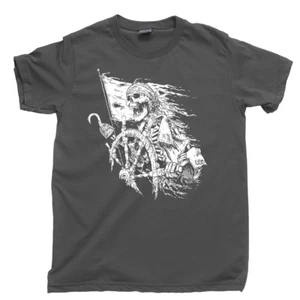 Camiseta Vida Pirata Botín Isla del Tesoro Bucanero Tatuaje Navegación Océano Mar Camiseta - Imagen 1 de 11