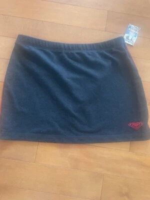 Falda Roxy Quicksilver para mujer talla pequeña carbón y rayas rojas algodón/spandex Foto 1 de 4