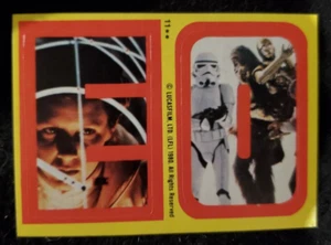 "STAR WARS: EMPIRE STRIKES BACK Brief Aufkleber Karte/1980 Topps #11 - ""E"" & ""O" - Bild 1 von 2