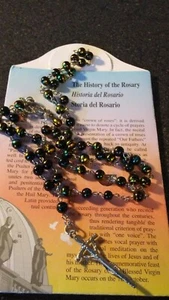 Galleria Savelli Vintage Vatican Rosary Beads with Original Card - Picture 1 of 9