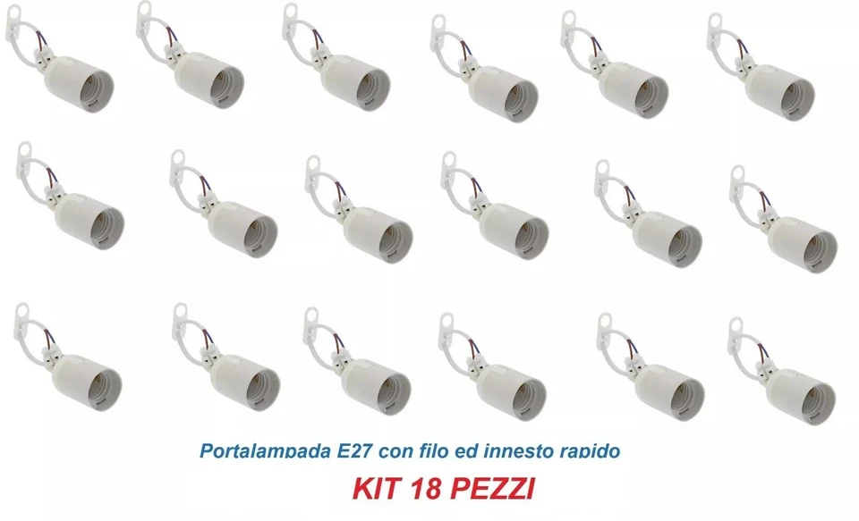 VITO Portalampada E27 Porta Lampadina Portalampada E27 per Cantiere/Ristrutt