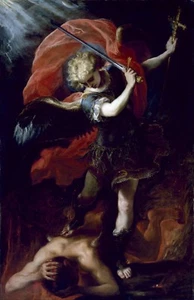 Handmade Oil Painting repro Saint Michael The Archangel - Claudio Coello - Picture 1 of 1