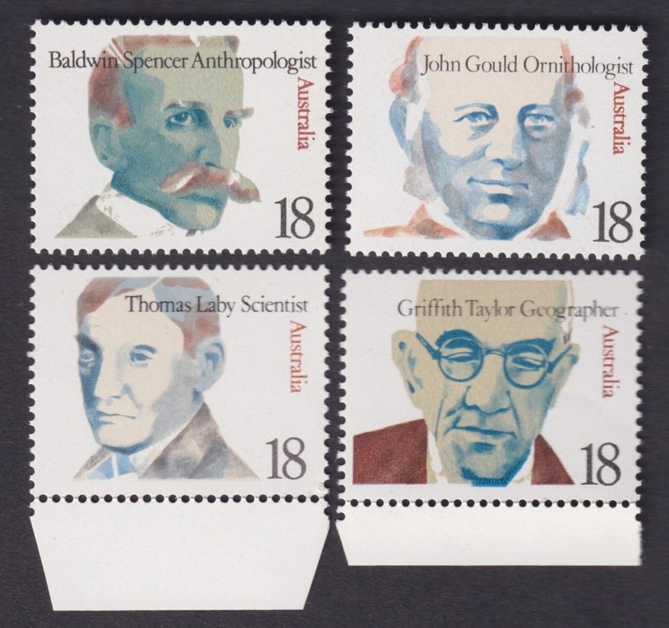 Australia Scott 651-654 VF MNH 1976 Famosos Australianos Juego Completo Foto 1 de 1