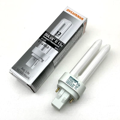 (10-Pack) Sylvania CF13DD/841 ECO Fluorescent 13W Light Bulb 4100K 2-Pin GX23-2 - Image 1 of 4
