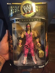 AUTOGRAPHED BRET HART WRESTLEMANIA CLASSIC SERIES FIGURE - Picture 1 of 2