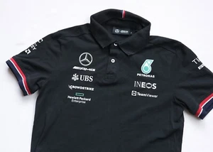 Mercedes AMG Petronas F1 Tommy Polo shirt mens Short Sleeve top size S Small - Picture 1 of 10