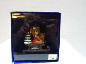 MERRY CHRISTMAS BEARS ON SLED CHRISTMAS COLLECTIBLE ORNAMENT FROM RUSS NIB - Picture 1 of 5