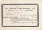 Cascade Land Company 1890er New Hampshire alte Aktie Zertifikat Aktie