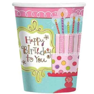 Süßigkeiten Kuchen Cupcake Essen Dessert Geburtstag Party Gläser 9 Unzen Pappbecher - Bild 1 von 1